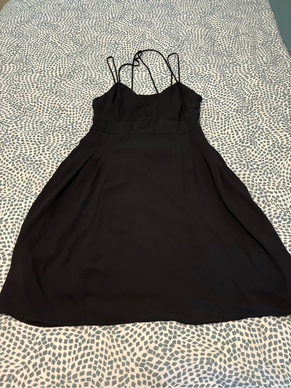 Express Black Mini Spaghetti Strap Dress